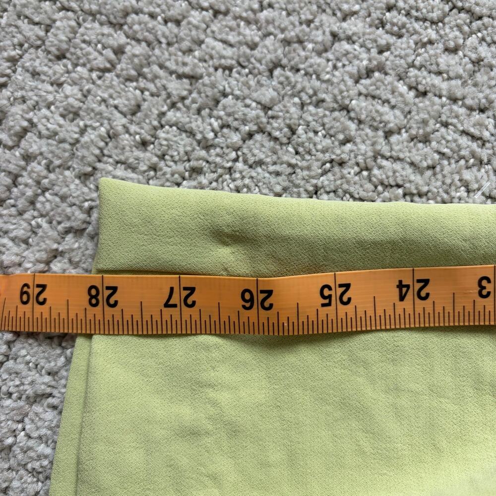 Abercrombie & Fitch Crepe Tailored Ultra Wide Leg Pants Size 28 Lime Green - Picture 12 of 12